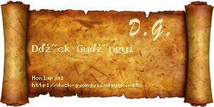 Dück Gyöngyi névjegykártya